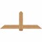 Ekena Millwork Eugene Smooth Timber Gable Bracket, Western Red Cedar, 60"W x 25"H x 1 1/2"D x 5 1/2"F, 10/12 Pitch GBW060X25X0206EUG00SWR - alternate 1